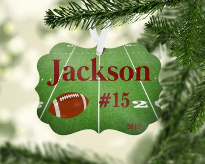 Picture of Football Personalized Christmas Ornament