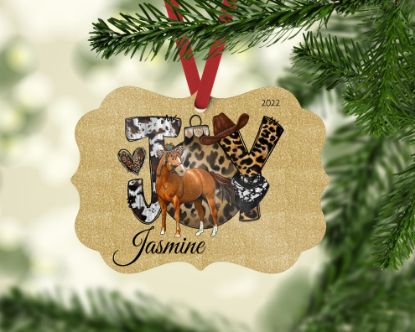 Picture of Personalized Barrel Racer Christmas Ornament 