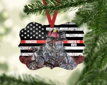 Picture of Fireman Personalized Christmas Ornament 