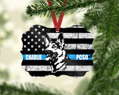 Picture of Police K-9 Personalized Christmas Ornament 