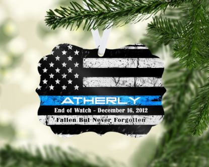 Picture of Personalized Police Memory Christmas Ornament