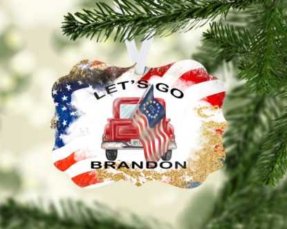 Picture of Let's Go Brandon Christmas Ornament