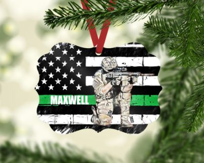 Picture of Personalized Army Christmas Ornament