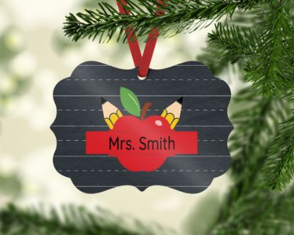 Picture of Personalized Teacher Christmas Ornament