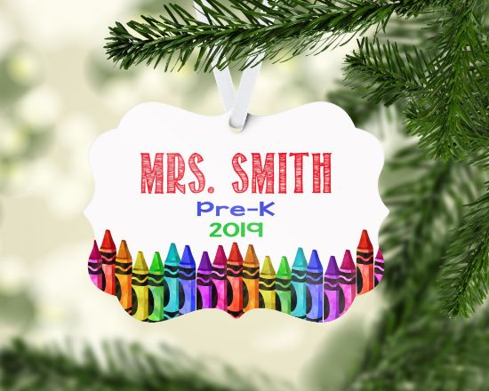 Picture of Personalized Teacher Christmas Ornament