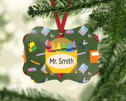 Picture of Personalized Teacher Christmas Ornament