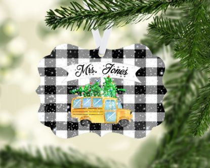 Picture of Personalized School Bus Driver Christmas Ornament