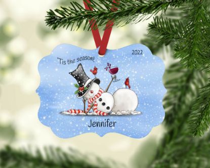Picture of Tis The Season - Wine Personalized Christmas Ornament