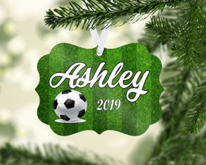 Picture of Soccer Personalized Christmas Ornament